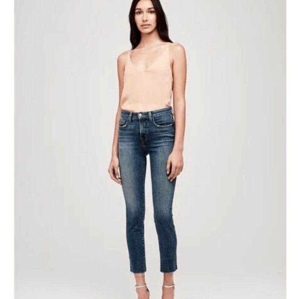 L'AGENCE Luna Jeans Straight Leg‎ High Rise Lagoon Wash Size 23